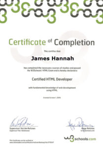 HTML Developer Certificate